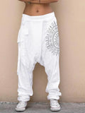 Retro Hose mit Abstrakt-Print