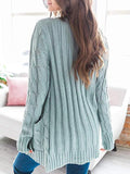 Kabelknopf Solid Sweater Cardigan