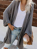 Langärmelige, fest gestrickte V-Ausschnitt-Pullover für Frauen