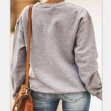 Rundhals Lässig Langarm Sweatshirt