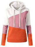 Normal Baumwollgemisch Lässig Farbblock Sweatshirt