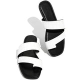Glanz Kariert Slip on Pantoffel