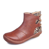 Flach Nahtverarbeitung Stiefelette