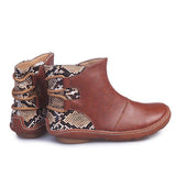 Flach Nahtverarbeitung Stiefelette