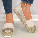 Espadrilles Paillette Slip On Loafers