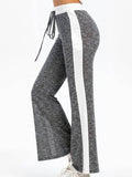 Hoch Geschnitten Bund mit eingezogen Gummizug und Tunnelzug Yoga Hose