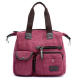 Mit grossem Fassungsvermögen Segeltuch Leder Umhängetasche Crossbody Tasche für Arbeit auf Reisen