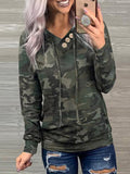 Baumwollgemisch Print Langarm Sweatshirt