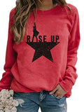 Langarm Lässig Sweatshirt