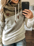 Multifarben Langarm Kapuze Sweatshirt
