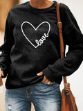 Lässig Langarm Patchwork Baumwollgemisch Sweatshirt