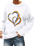 Rundhals Lässig Langarm Sweatshirt