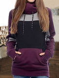 Lila Lässig Baumwollgemisch Sweatshirt