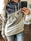 Multifarben Langarm Kapuze Sweatshirt