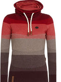 Rot Kapuze Lässig Baumwollgemisch Patchwork Sweatshirt