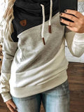 Multifarben Langarm Kapuze Sweatshirt