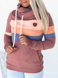 Multifarben Langarm Paneeliert Lässig Unifarben Sweatshirt