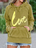 Grün Langarm Patchwork Print Sweatshirt