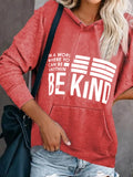 Rot Buchstabe Print Langarm Baumwollgemisch Sweatshirt