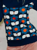 Print Langarm Lässiges Sweatshirt mit Kapuze