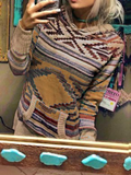 Große Größen Böhmischer Kapuzenpullover aus Baumwolle