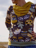 Baumwollgemisches Lässiges Sweatshirt mit Langarm