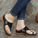 Stickerei Orthopädische bequeme Flip Flop Sandalen