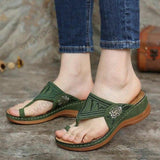 Stickerei Orthopädische bequeme Flip Flop Sandalen