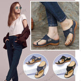 Stickerei Orthopädische bequeme Flip Flop Sandalen