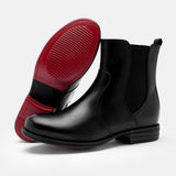 Kurzer Retro-Stiefel für Damen mit niedrigem Absatz