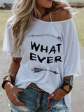 Gemustertes T-Shirt mit Rundhals