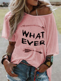 Gemustertes T-Shirt mit Rundhals