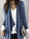 Langarm Lässige  Strickjacke