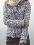 Lässige Geknöpfte Strickjacke