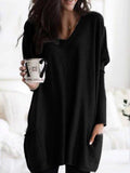 Einfarbiges Langarmshirt mit Taschen