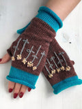 Grau Lässige Baumwollgemische Handschuhe