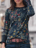 Langarm Lässige Shirts mit Blumenmuster