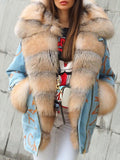 Warme Flauschige Winterjacke aus Kunstpelz