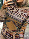 Große Größen Böhmischer Kapuzenpullover aus Baumwolle