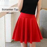 A-line elastische Taille Plissee Shorts Rock