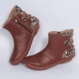 Flach Nahtverarbeitung Stiefelette