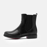 Kurzer Retro-Stiefel für Damen mit niedrigem Absatz