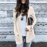 Lässiger langärmliger Pullover Mantel