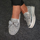 Damen Funkelnde Strasse Loafers