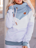 Lässig Langarm Patchwork Sweatshirt