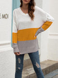 Lässiger gestreifter Pullover