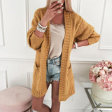 Lässiger langärmliger Pullover Mantel
