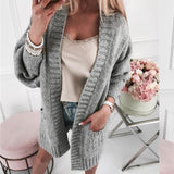 Lässiger langärmliger Pullover Mantel