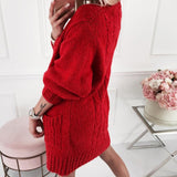 Lässiger langärmliger Pullover Mantel