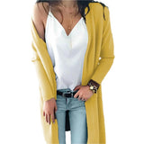 Modische lässige mittellange Strickjacke